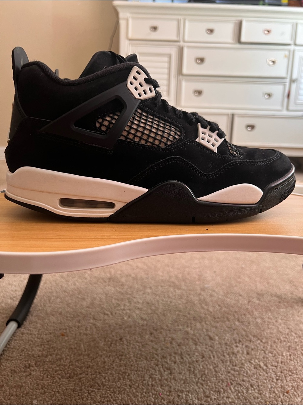 Jordan Black and White High-Top Sneakers - Picture 2 of 2